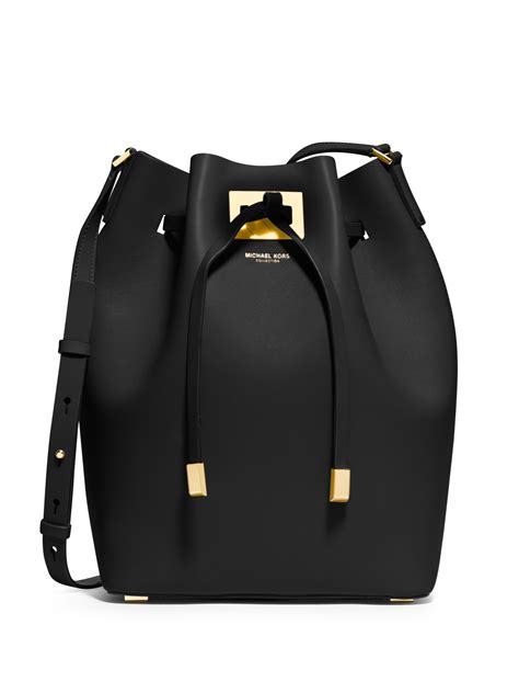 black michael kors bucket bag|Michael Kors bucket bag outlet.